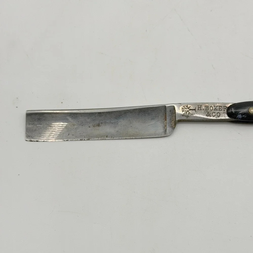 Vintage H. Boker & Co Unrivaled Straight Razor Germany with Original Case